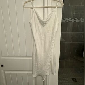 White wrap slip dress. Never worn size medium